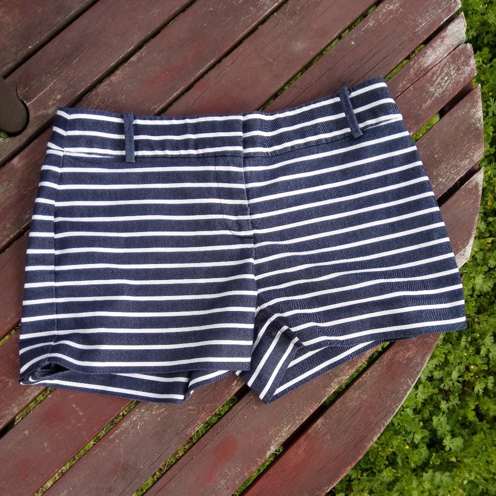 Ann Taylor Loft Riviera Striped Pattern Shorts